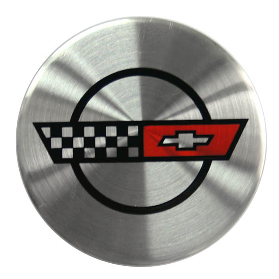 Oil Cap Emblem Round 37.5mm C4 Corvette