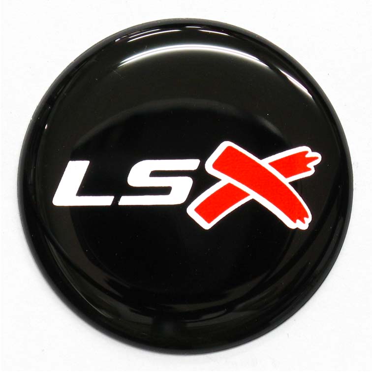 Oil Cap Emblem Round 37.5mm "LSx", Corvette, Camaro