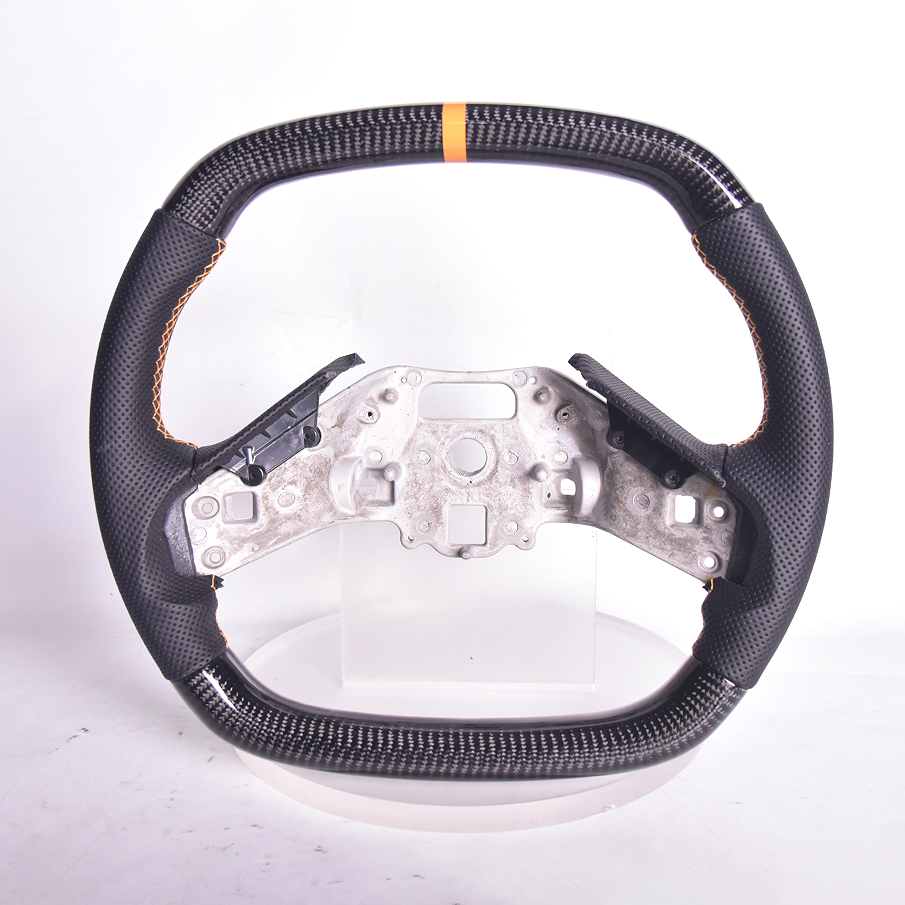 EOS C8 Corvette Carbon Fiber Steering Wheel Black - W / O - ST-C8-20UP-027
