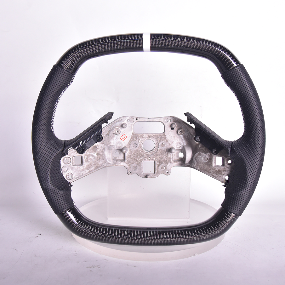 EOS C8 Corvette Carbon Fiber Steering Wheel Black Perforated - ST-C8-20UP-026
