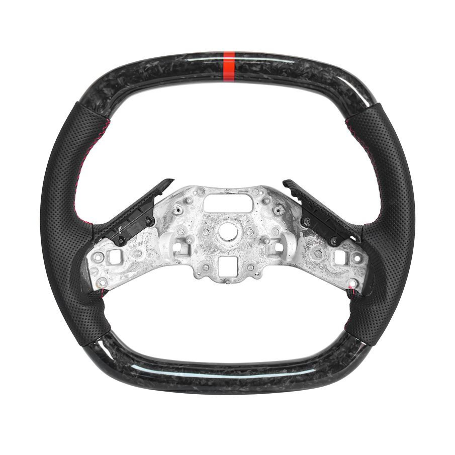 EOS C8 Corvette Forged Carbon Fiber Steering Wheel Black - W / O Button Cover