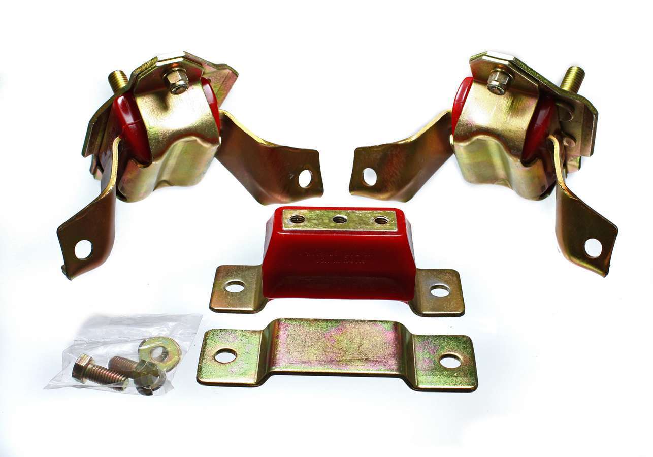 Energy Suspension, 5.0L Mustang Motor Mounts & Trans- Red