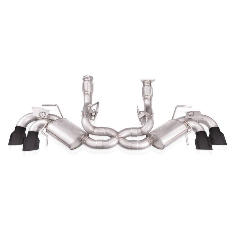 Stainless Works C8CBL-B - C8 Corvette C8 Legend Exhaust System, Matte Black Tips