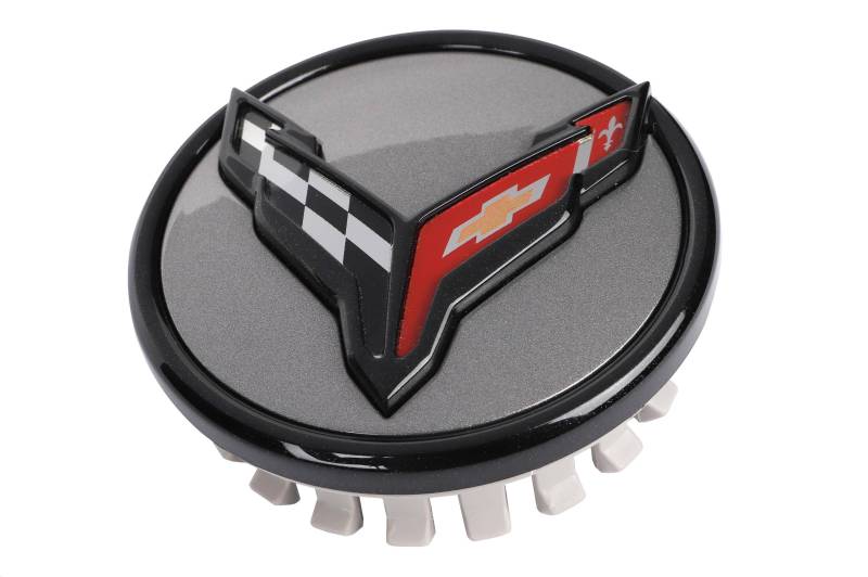 C8 Corvette Gray Center Cap with Black Trim