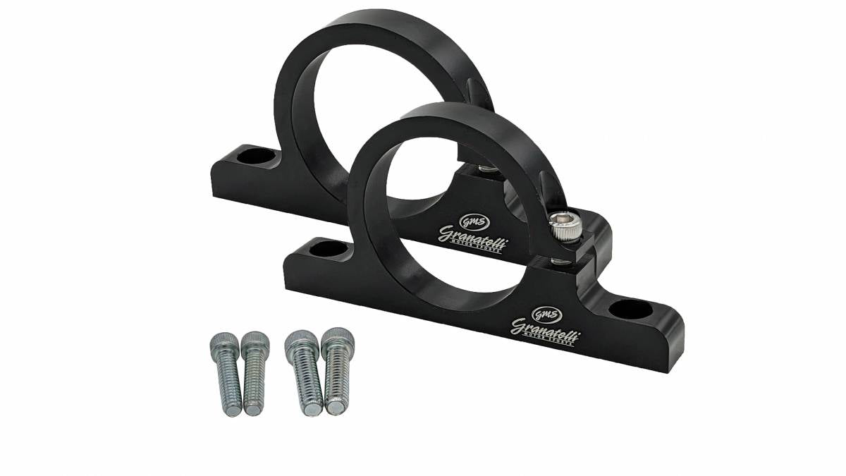 Granatelli 2.00" (50mm) Aluminum Fuel Filter Mounting Bracket - Bla - 383550B