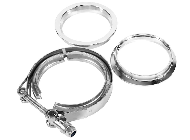 Granatelli 5" V-Band Interlocking Exhaust Flanges & Clamp - 308550-1