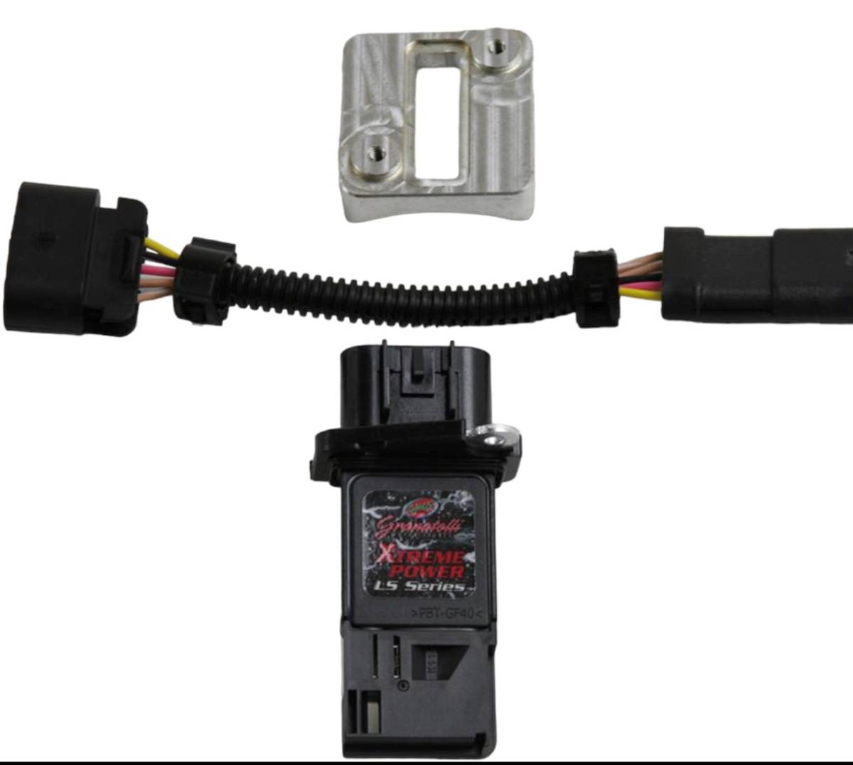 Granatelli Motor Sports GM Series "Weld-On" MAF saddle, 350300 "Slot-in" MAF & 5-PIN to Slot Style GM MAF Jumper Harness