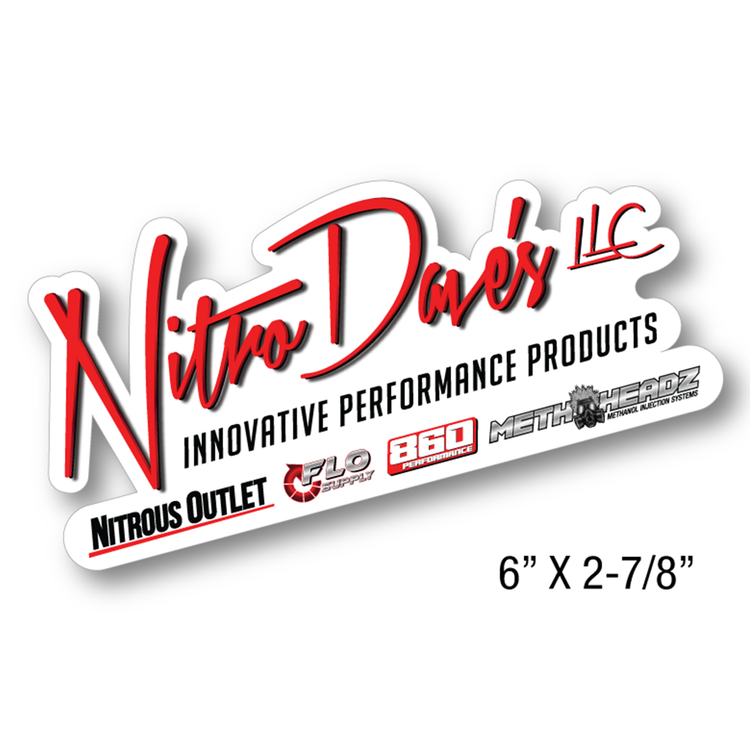 Nitro Dave's Promotional Decal - Contour Cut (6" X 2-7/8"), 62-70020