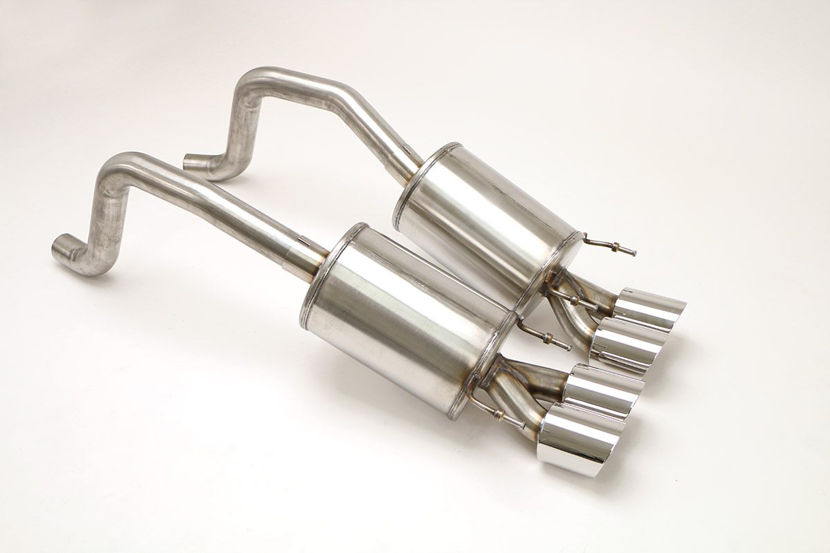 Chevy C6 Corvette PRT Exhaust (Round Tips) Billy Boat Exhaust 4'' Quad Rnd Tips