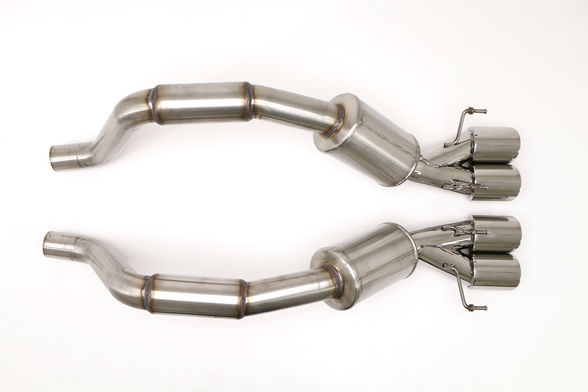 Chevy C6 Corvette Z06/ZR1 Bullet Exhaust (Round Tips) Billy Boat Exhaust 4'' Quad Rnd Tips