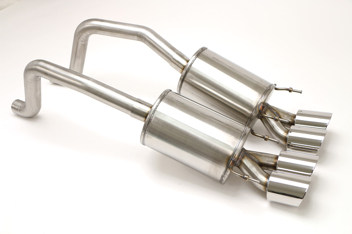 Chevy C6 Corvette PRT Exhaust (Includes Grandsport) (Round Tips) Billy Boat Exhaust 4'' Quad Rnd Tips