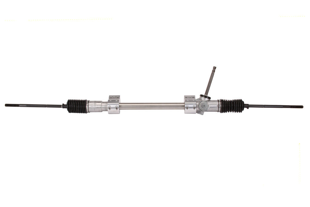 FLAMING RIVER Rack and Pinion, Manual, 54.5 in Long, Aluminum, Chrome, Ford Must
