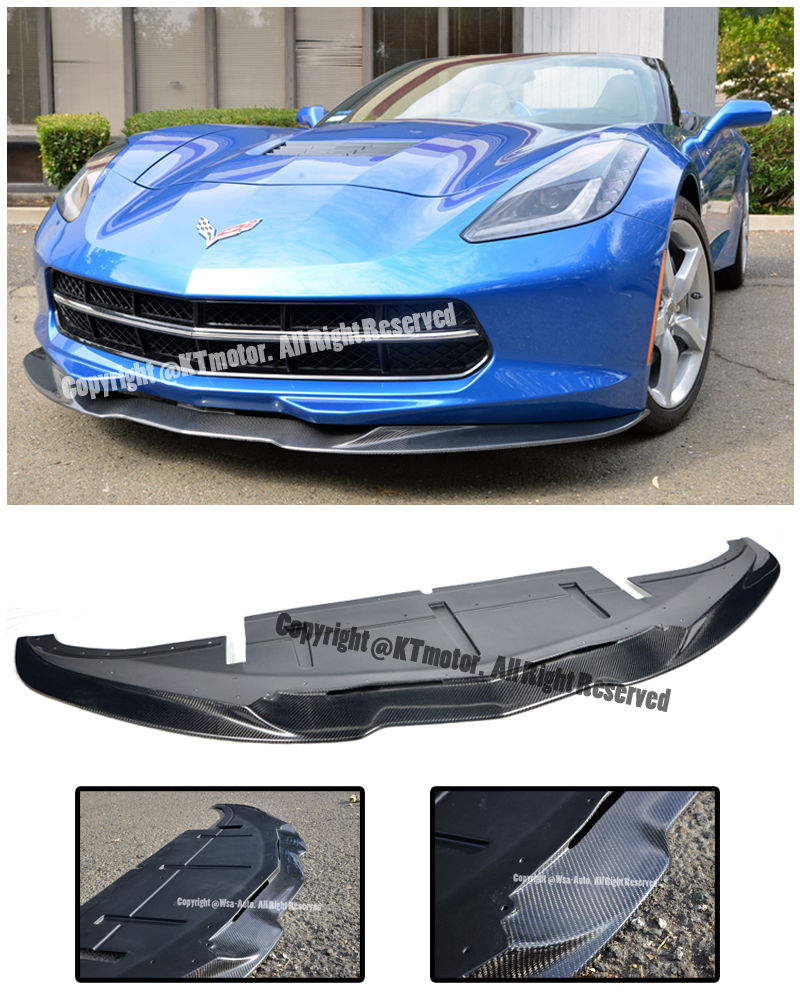 C7 Corvette  2014- All Trim Models ACS Style Carbon Fiber Front Lip Carbon Fiber