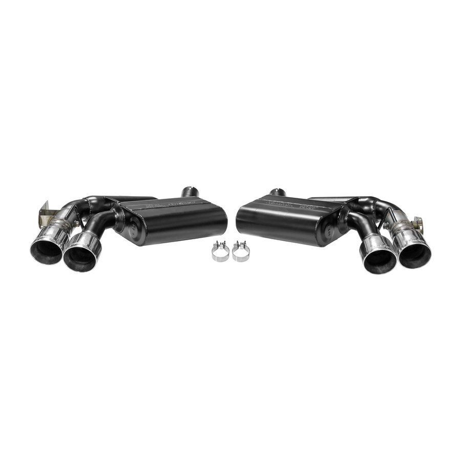 Flowmaster Exhaust System, American Thunder, Axle-Back, 3" Tailpipe, 4" Tips, Stainless, Polished/Natural, Chevy Camaro 2