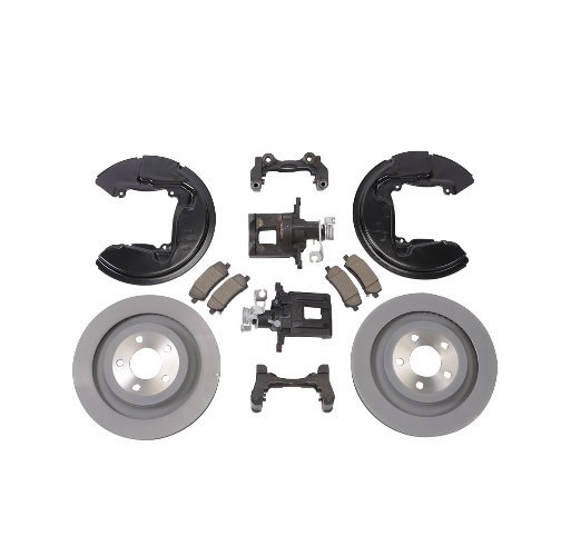 FORD Brake System, Rear, 11.625" Vented Steel Rotor, Braces/Brackets/Dust Shields/Hardware, Steel, Natural, GT, For