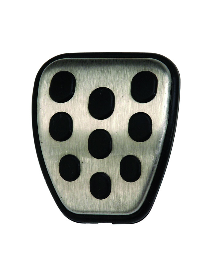 FORD Pedal Pad, Brake/Clutch, Rubber Pads, Aluminum, Clear Anodize, Ford Mustang 1994-2004, Each