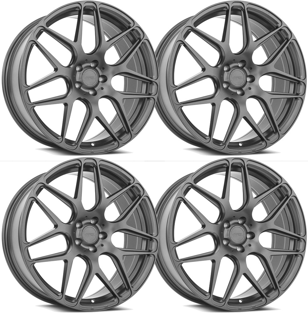 20-25+ C8 Corvette FS01 19x8.5" & 20x11" Wheels Front & RearMatte Gun Metal , MR