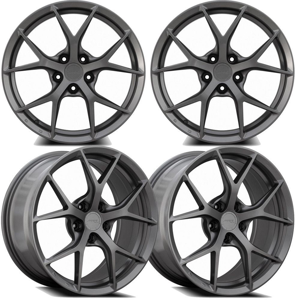 20-25+ C8 Corvette FS06 19x8.5" & 20x11" Wheels Front & RearMatte Gun Metal, MRR