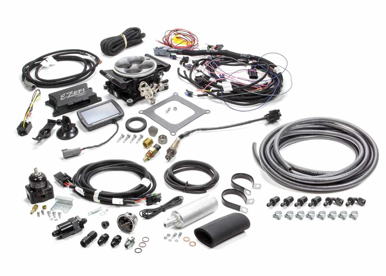 Fuel Injection, EZ-EFI, Master, Throttle Body, Square Bore, 74 lb/hr Injectors, 1150 CFM, In-Line Pump System, Universal, Kit