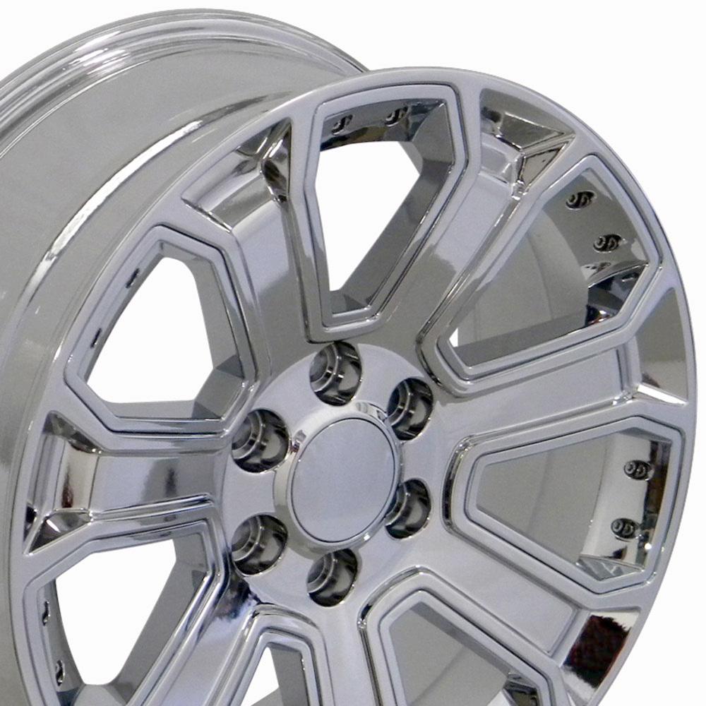 22" Replica Wheel fits Chevy Silverado,  CV93 Chrome 22x9