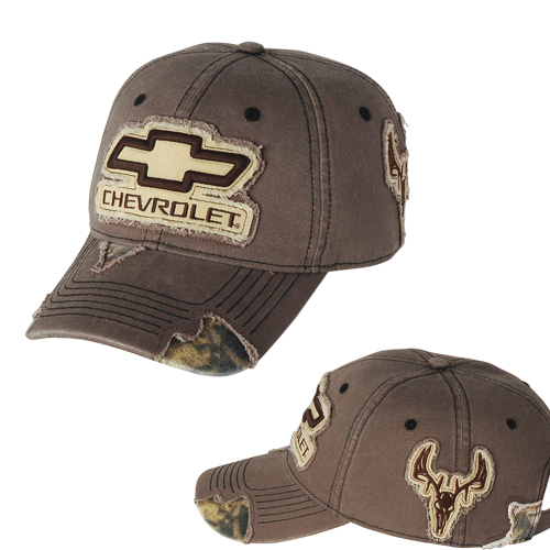 Chevrolet Bowtie Camo Frayed Buck Patch Cap
