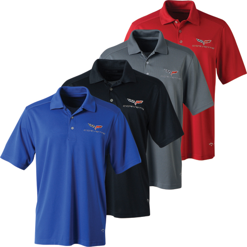 C6 Corvette, Mens C6 Callaway Dry Core Polo Shirt - Various Colors