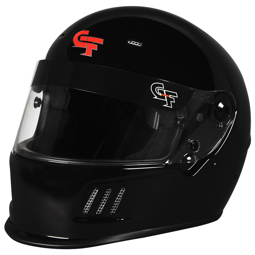 G-FORCE Helmet Rift Full Face Snell SA2020 Head and Neck Support Ready Black Sma