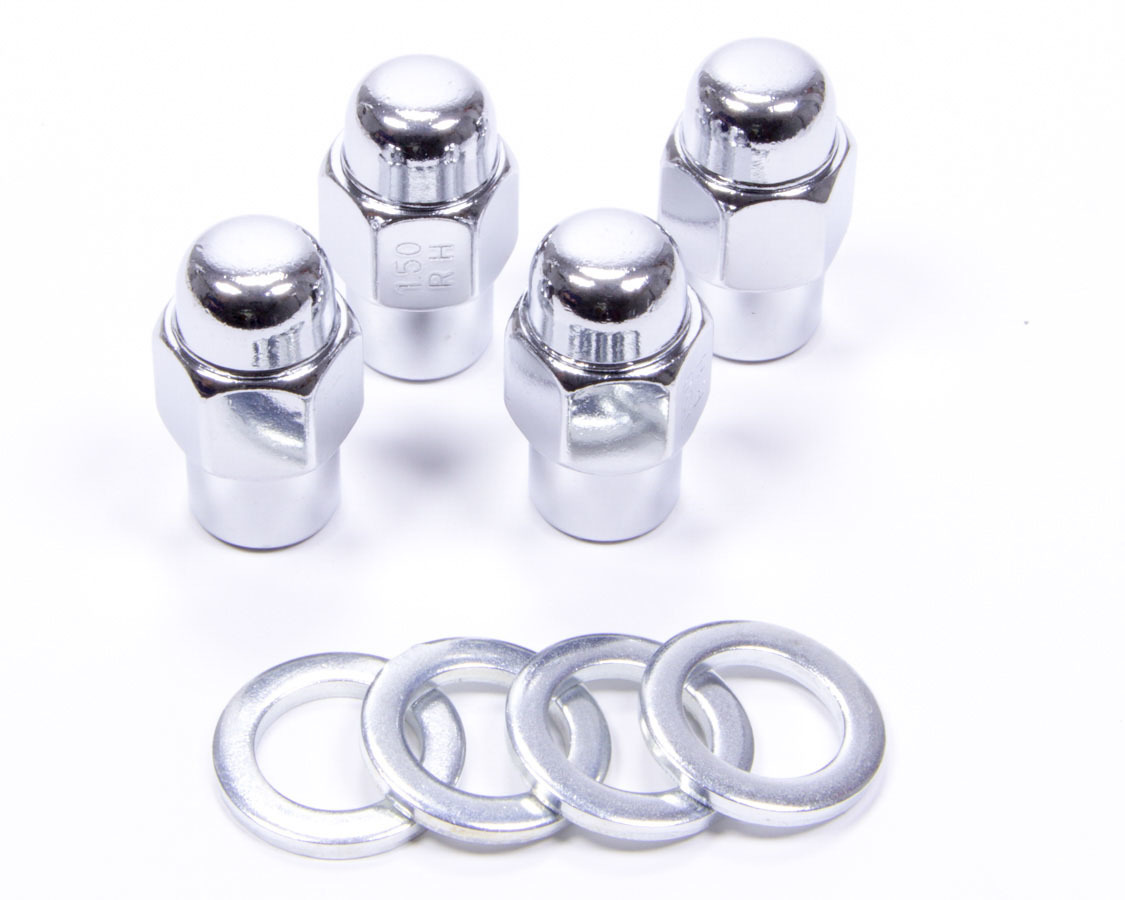 GORILLA 73187B Lug Nuts 1/2in Standard Mag Chrome 4pk