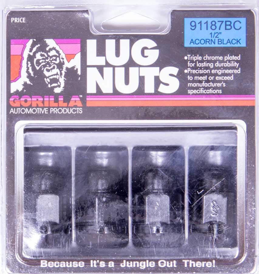 GORILLA 91187BC 4 Lug Nuts 1/2in Acorn Bulge Seat