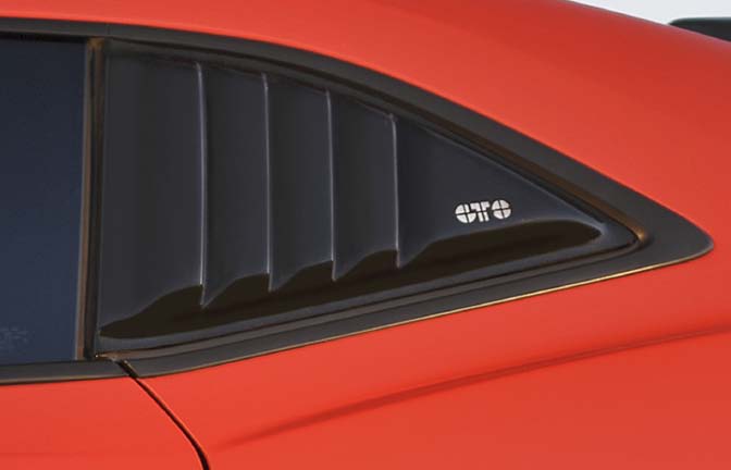 2010-15 Camaro GT Styling Louvered Quarter Window Covers, Smoke