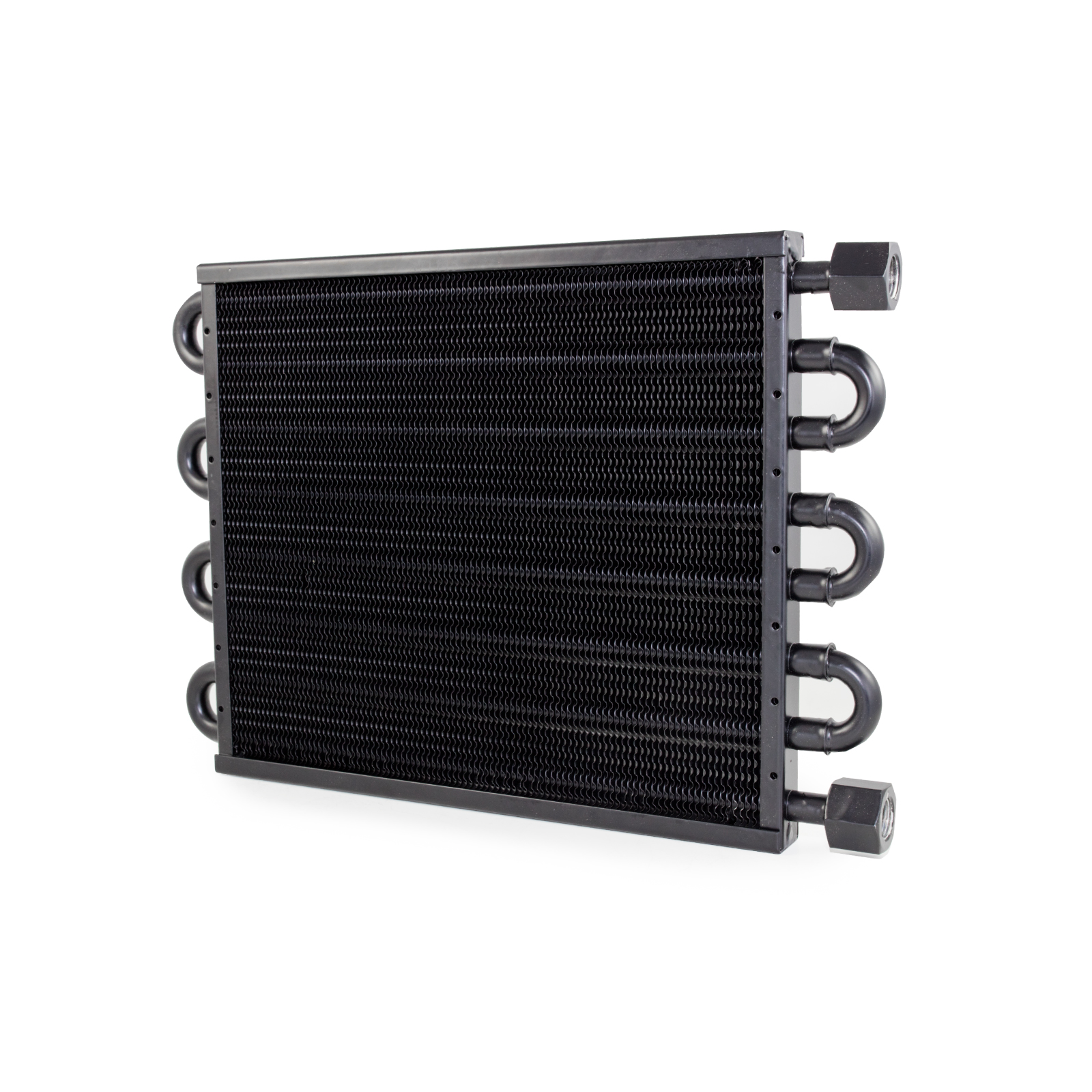 Universal 10" x 15 1/2" Aluminum Tube & Fin Style Transmission Oil Cooler wth Female Thread Fitting