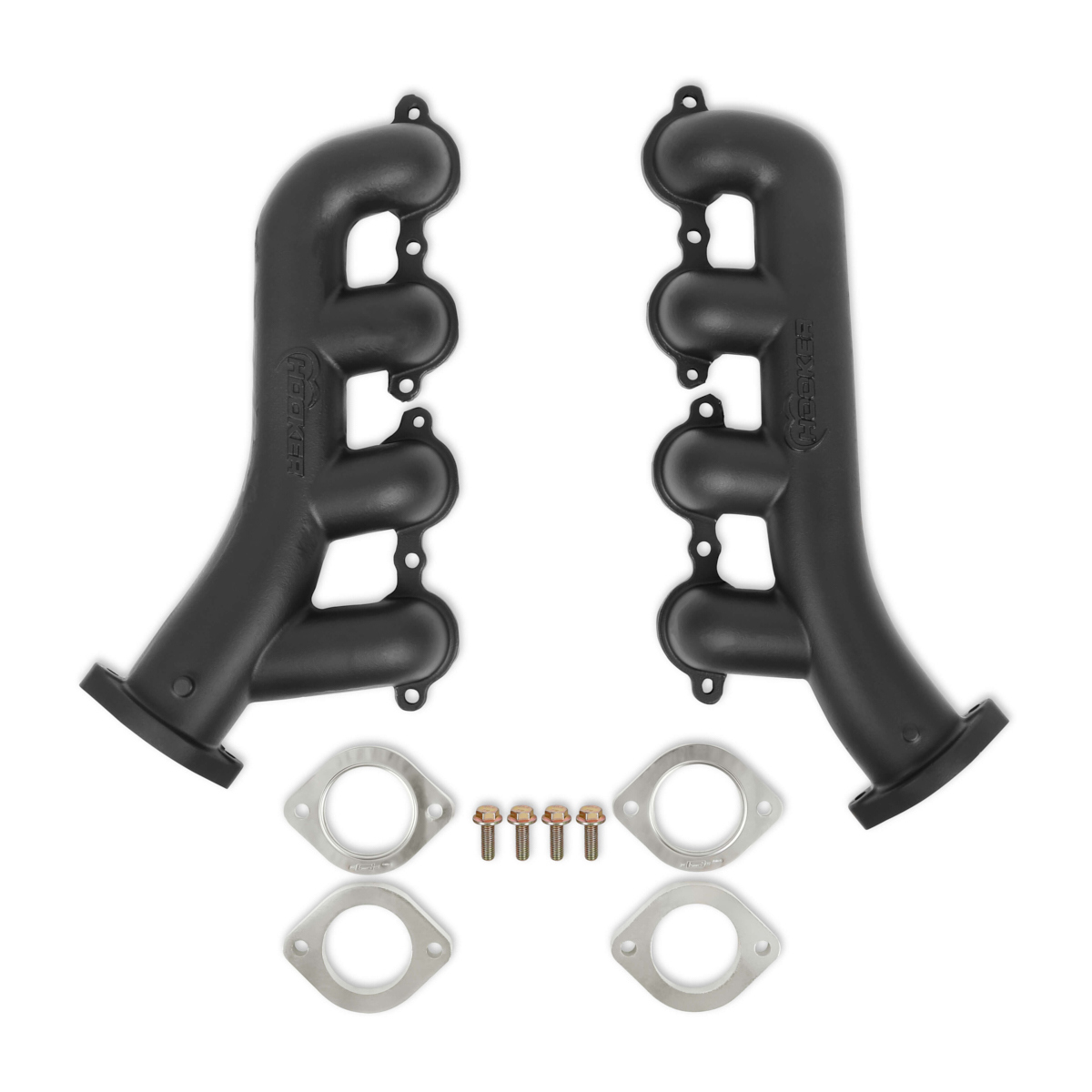 Hooker Black Ceramic-Coated Exhaust Manifold - GM LS-Series - Pair