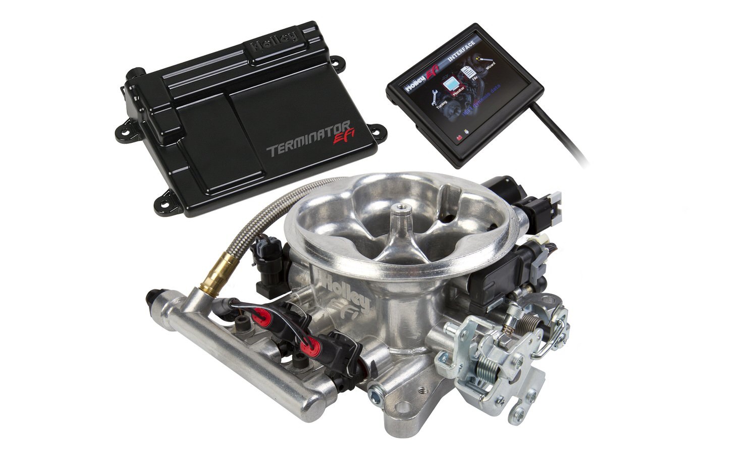 HOLLEY Fuel Injection, Terminator EFI, Throttle Body, Square Bore, 80 lb/hr Injectors, 950 CFM, Aluminum, Polished, G