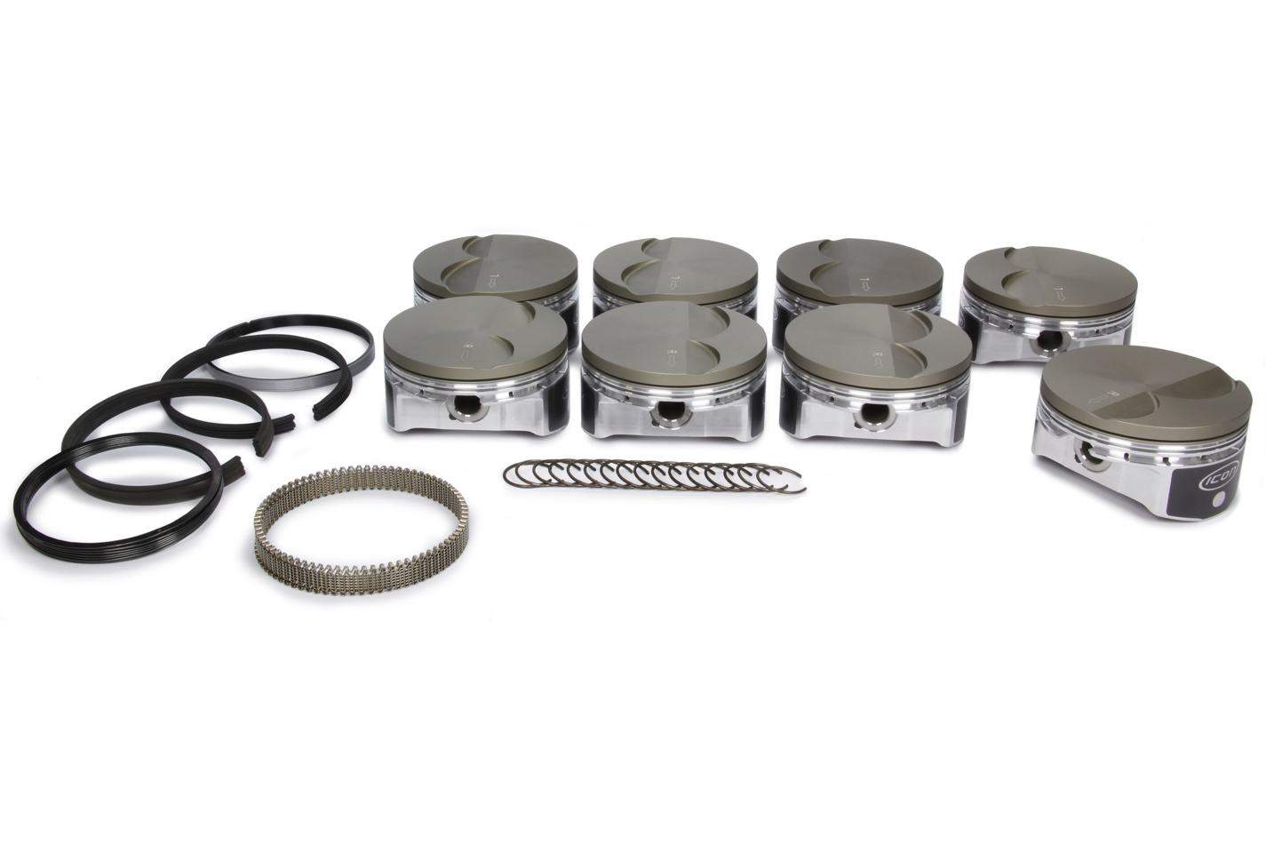 Icon Pistons Premium Forged Piston and Ring - GM LS-Series - 4.005 in Bore