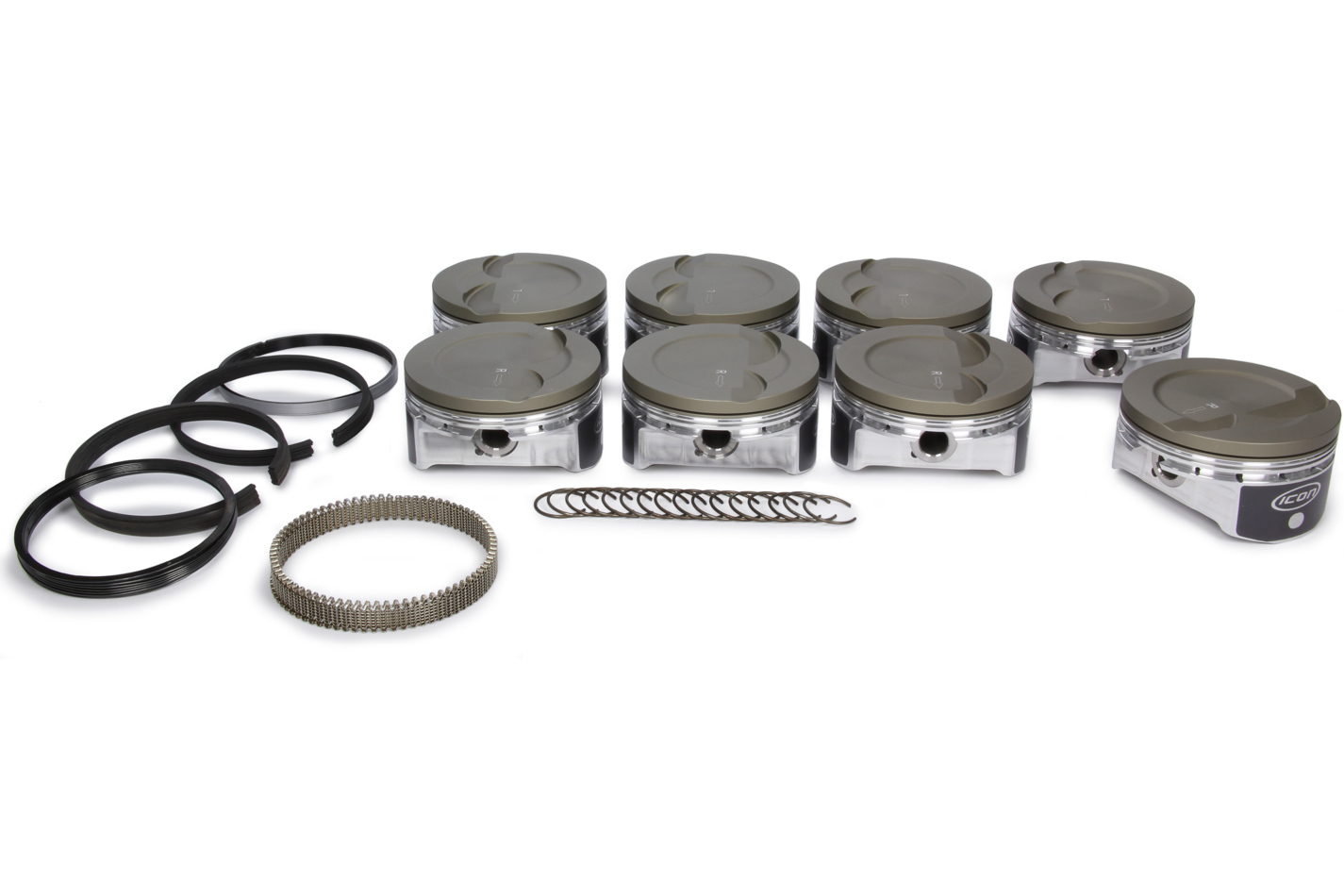 Icon Pistons Premium Forged Piston and Ring - GM LS-Series - 4.010 in Bore