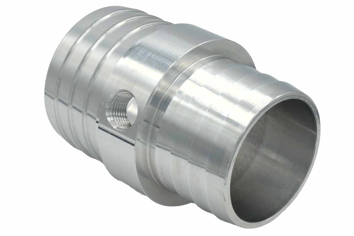 ICT BILLET Fitting, Steam Port Adapter, Straight, 1-1/4 in Hose Barb to 1-1/2 in