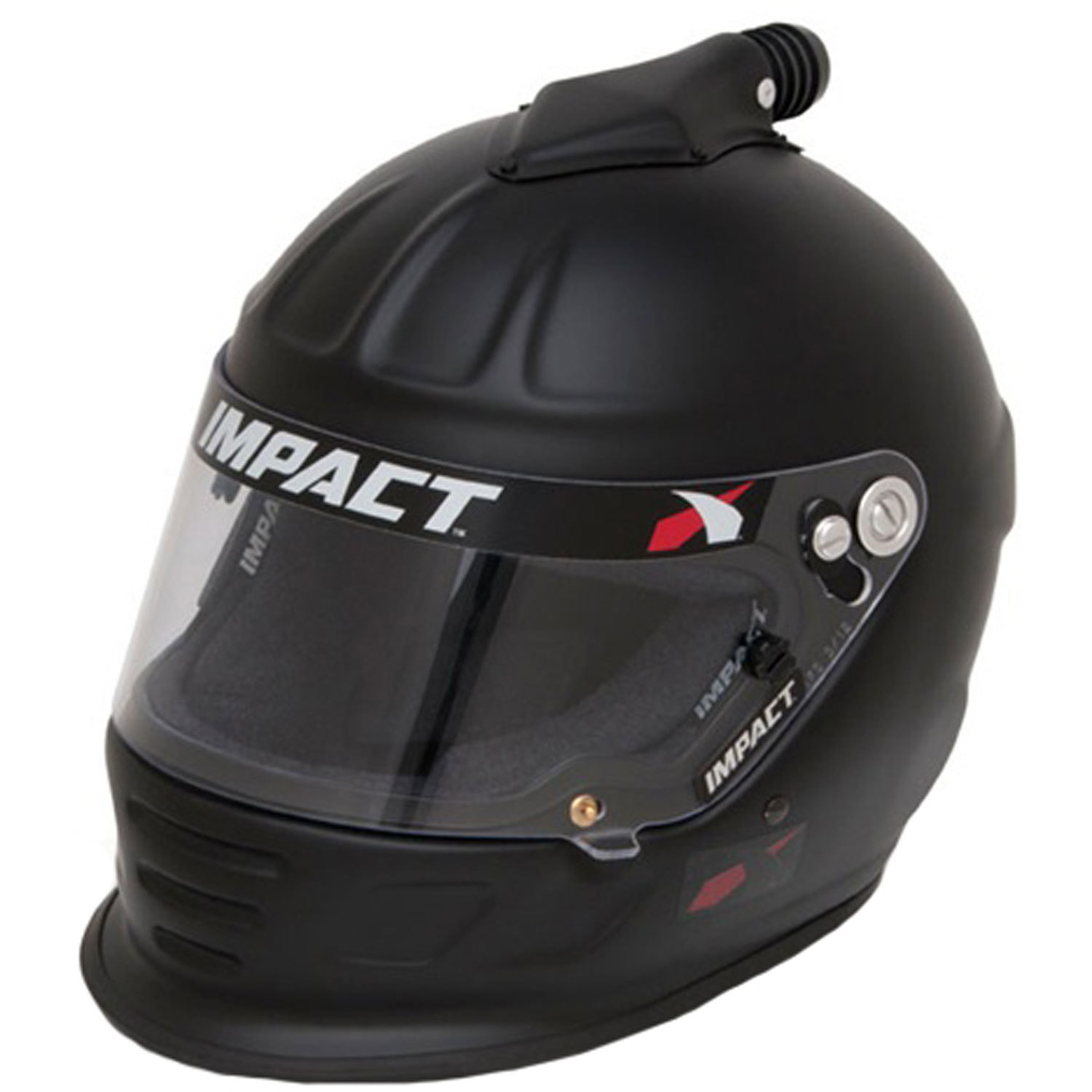 IMPACT RACING Helmet, Air Draft, Snell SA2015, Head and Neck Support Ready, Flat Black, Large, Each