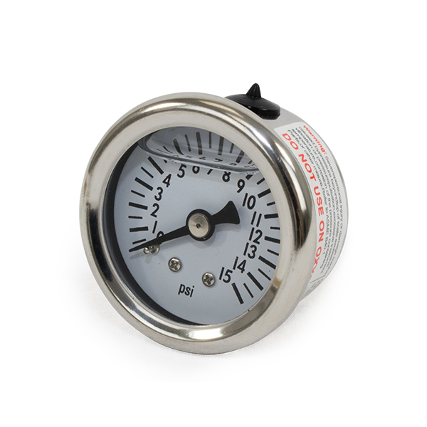 Liquid Filled 0-15 PSI Fuel Pressure Gauge