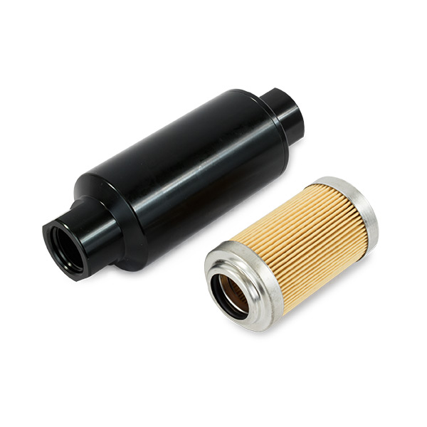 10 Micron Paper Fuel Filter with Black Aluminum Housing