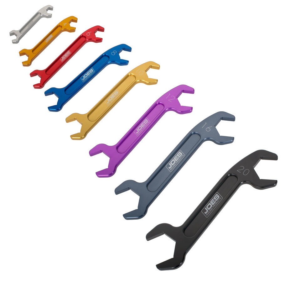 AN Wrench Set, Double End, 3 AN to 20 AN, Aluminum, Multi Color Anodize, Kit