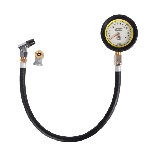 Tire Pressure Gauge, Pro Tire, Glow in the Dark, 0-15 psi, Analog, 2-1/2 in Diameter, White Face, 1/2 lb Increments, Each