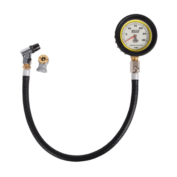 Tire Pressure Gauge, Pro Tire, Glow in the Dark, 0-30 psi, Analog, 2-1/2 in Diameter, White Face, 1 lb Increments, Each