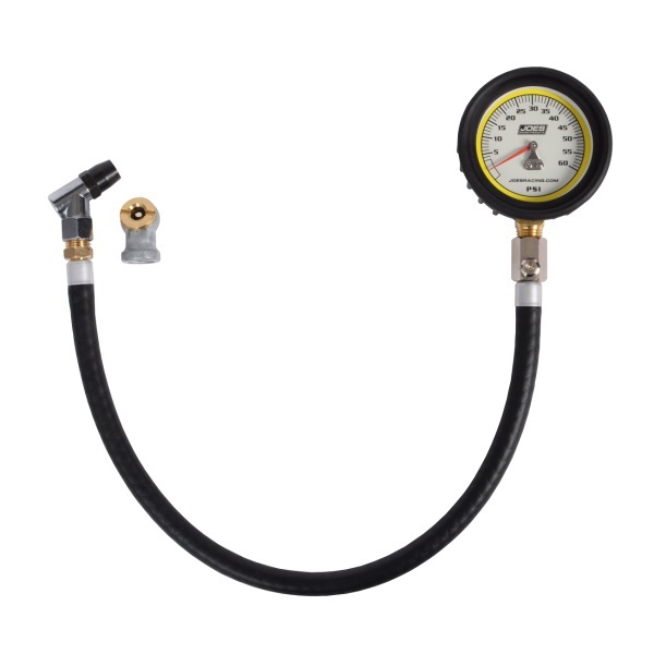 Tire Pressure Gauge, Pro Tire, Glow in the Dark, 0-60 psi, Analog, 2-1/2 in Diameter, White Face, 1 lb Increments, Each