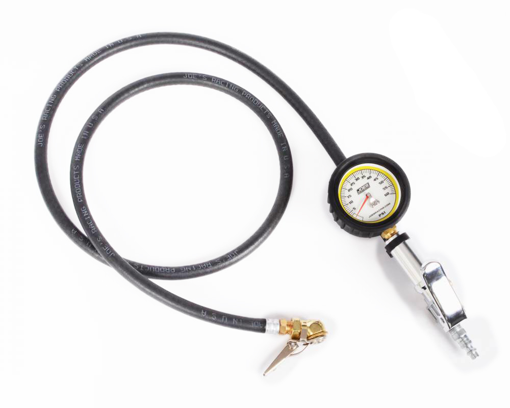 Tire Inflator and Gauge, Pro Gauge, Quick Fill, Remote, 5 ft Air Hose, 0-60 psi, Analog, 2-1/2 in Diameter, White Face, 1 lb Inc