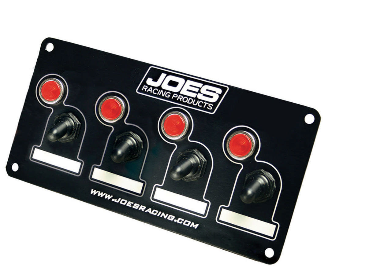 Switch Panel, Dash Mount, 6-5/8 x 3-1/2 in, 4 Toggles, Indicator Lights, Black, Kit