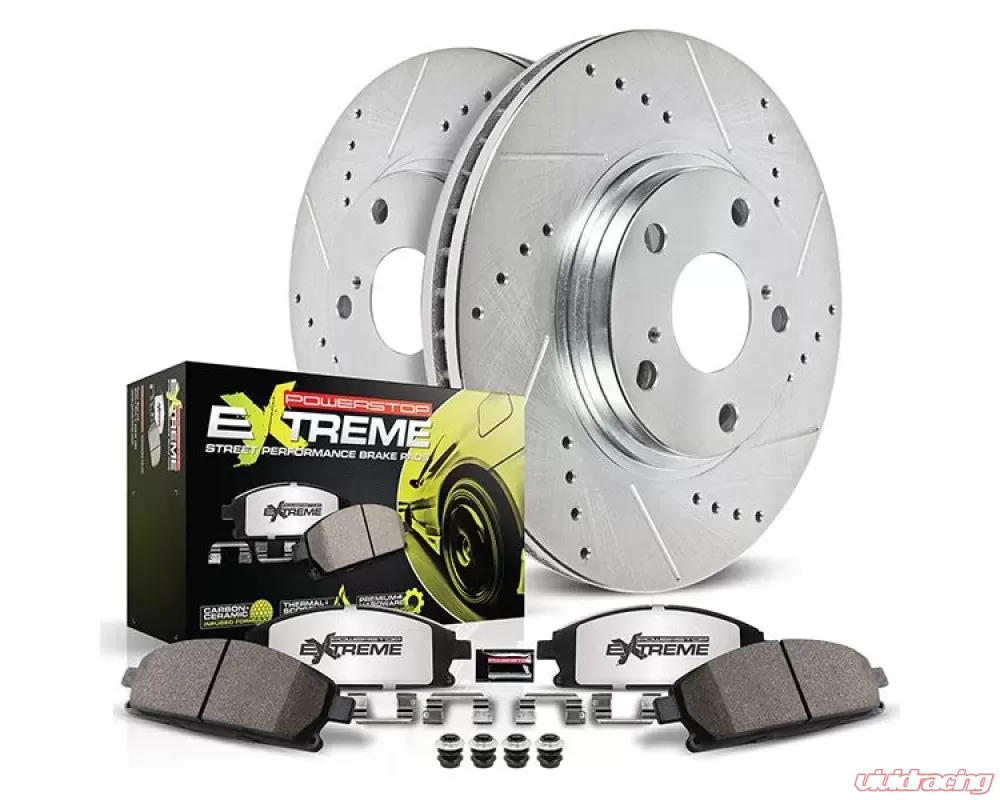 Power Stop Rear Z26 Street Warrior Brake Kit Chevrolet C8 Corvette Stingray 2020-2024