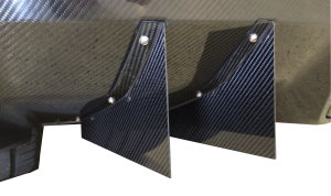 C7 Corvette Stingray and Z06 Carbon Fiber Rear Diffuser, Optional Stakes, Left Inner