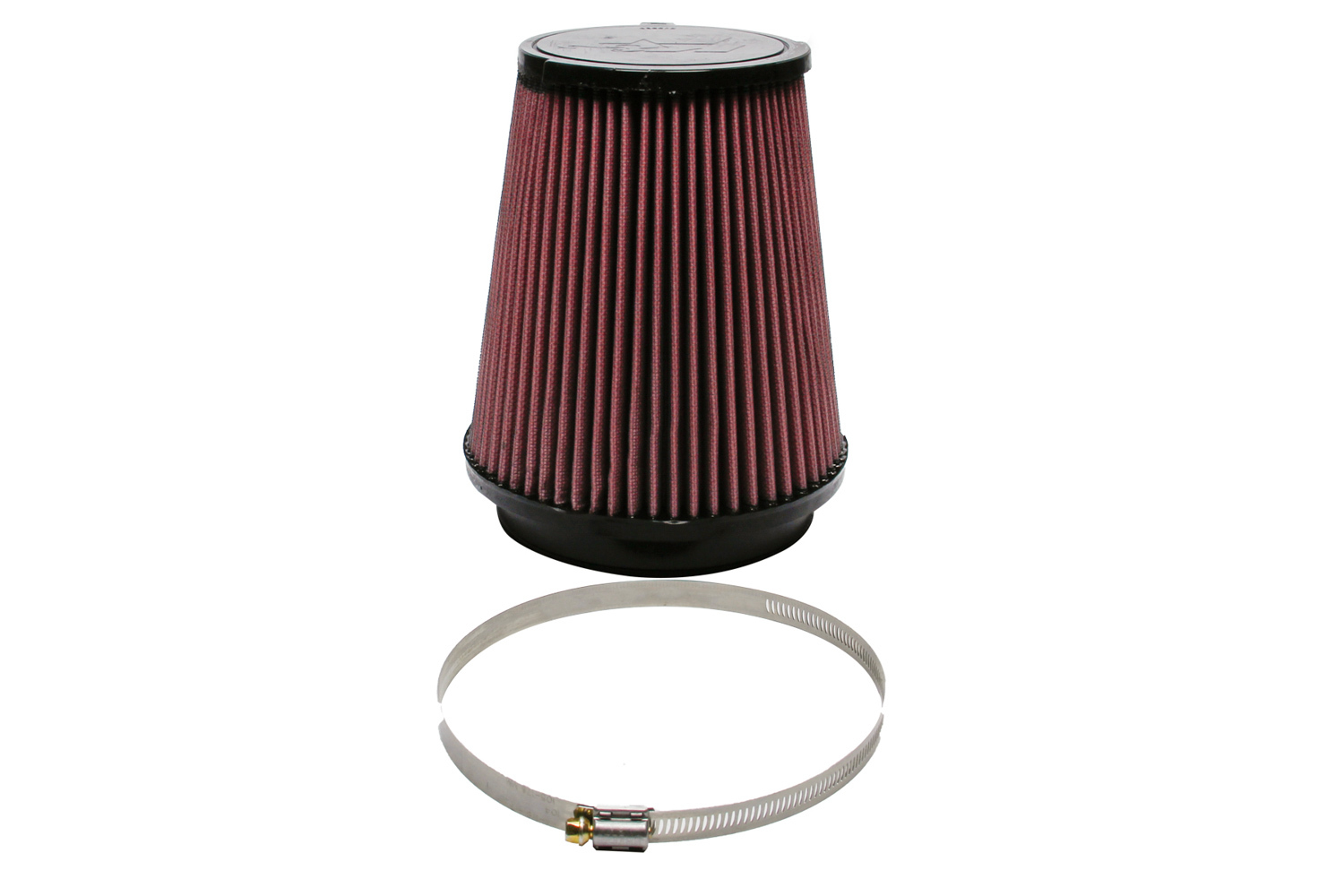 K & N Air Filter Element, Conical, 7/1/4" Base Dia. 5-5/16" Top Dia. 7-15/16" Tall, Reusable Cotton, Ford Modular, S