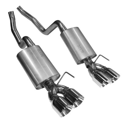 C6 Corvette 2009-13 Exhaust System, Axle-Back, 2-1/2 in Tailpipe, 4 in Polished Tips, Stainless, Natural