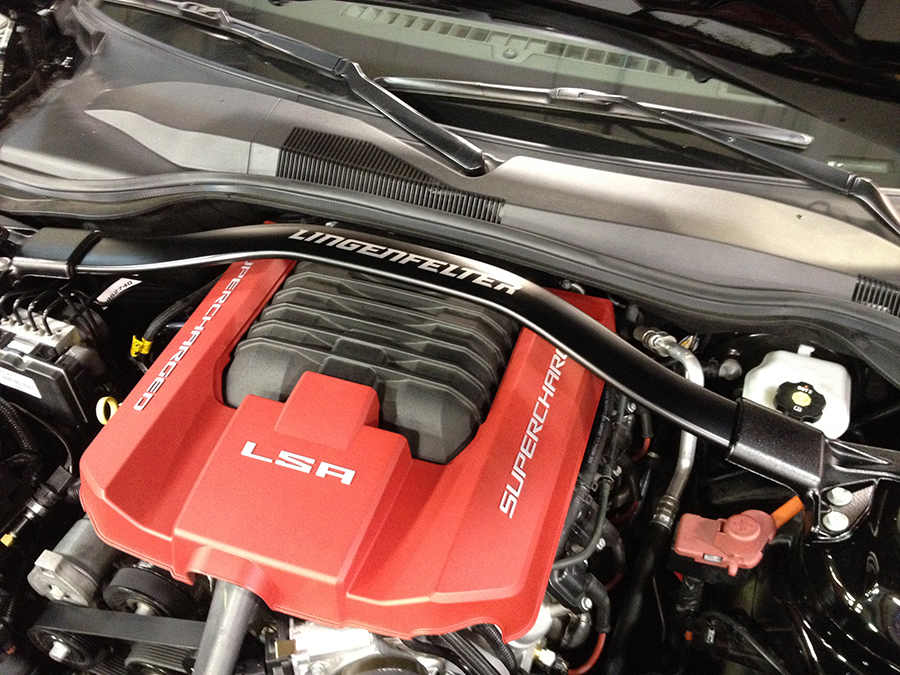 Lingenfelter Camaro ZL1 Black Shock Tower Brace 2012-2014